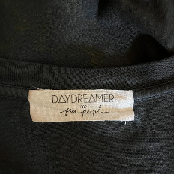 Daydreamer for Free People Size M Rolling Stones Flocked Leopard Tongue Graphic - Picture 2 of 11